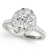 Lab Grown Round Diamond Halo Engagement Ring