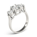 18k yellow gold Oval cut Trilogy Engagement Ring – 2Ct DE/VS Lab Grown Diamonds