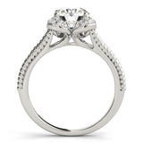 Lab Grown Round Diamond Halo Engagement Ring