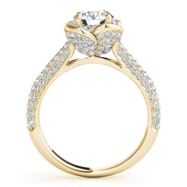 Lab Grown Round Diamond Halo Engagement Ring