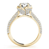 Lab Grown Round Diamond Halo Engagement Ring