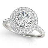 Lab Grown Round Diamond Halo Engagement Ring