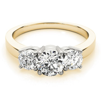 0.50Ct - 2.00Ct DE/VS Lab Grown Round Diamond Trilogy Engagement Ring Platinum