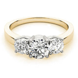 0.50Ct - 2.00Ct DE/VS Lab Grown Round Diamond Trilogy Engagement Ring Platinum