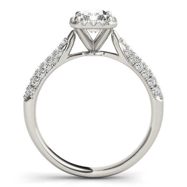 Lab Grown Emarald Diamond Halo Engagement