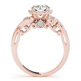 Lab Grown Round Diamond Halo Engagement Ring