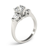 Lab-Grown Round Cut Diamond 3 Stone Engagement Ring In 18K White Gold 2.00Ct DE/VS