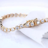 4.00 Carat Natural Round Cut Diamond Bezel-set Tennis Bracelet 