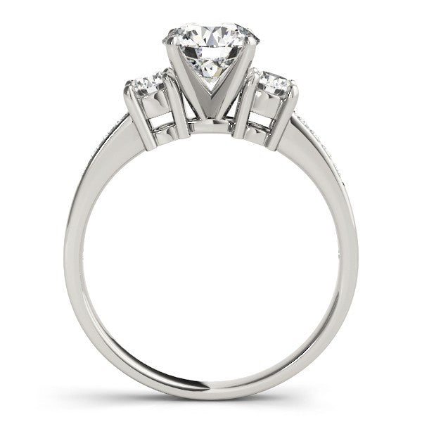 0.50Ct To 2.00Ct Lab Grown Round Diamond 3 Stone Engagement Ring Platinum
