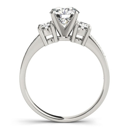 0.50Ct To 2.00Ct Lab Grown Round Diamond 3 Stone Engagement Ring Platinum