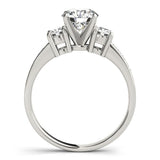 0.50Ct To 2.00Ct Lab Grown Round Diamond 3 Stone Engagement Ring Platinum