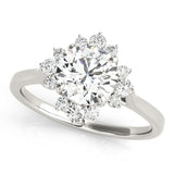 Lab-Grown Diamond Halo Engagement Ring
