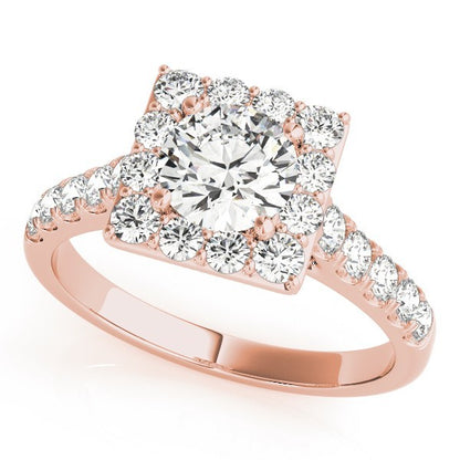 2.00Ct DE/VS Lab Grown Round Diamond Halo Engagement Ring in Platinum