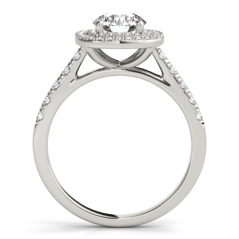 Lab-Grown Diamond Halo Engagement Ring in Platinum