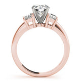 Lab-Grown Round Cut Diamond Trilogy Engagement Ring In 18K White Gold 2.00CT DE/VS