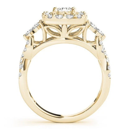 Lab Grown Diamond Halo Engagement Ring 