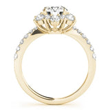 Lab Grown Round Diamond Halo Engagement Ring