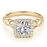 Lab-Grown Diamond Halo Engagement Ring