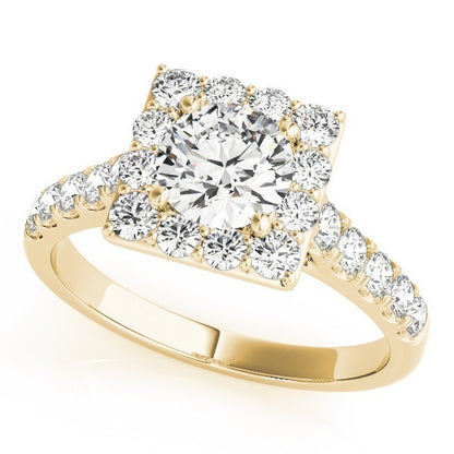 2.00Ct DE/VS Lab Grown Round Diamond Halo Engagement Ring in Platinum