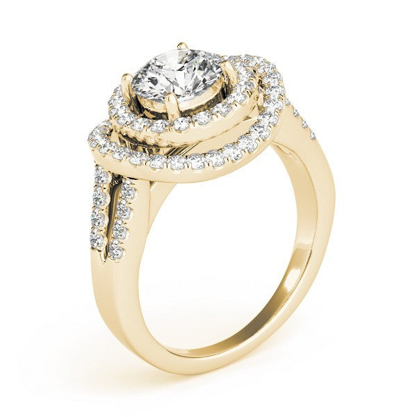 Lab Grown Round Diamond Halo Engagement Ring