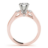 Lab Grown Round Cut Diamond Trilogy Engagement Ring Platinum