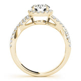 Lab Grown Round Diamond Halo Engagement Ring