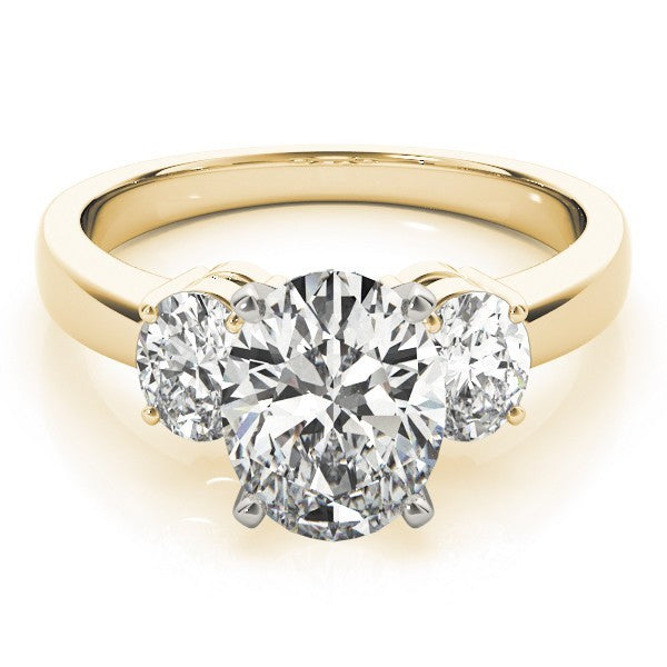 18k White gold Oval cut Trilogy Engagement Ring – 2Ct DE/VS Lab Grown Diamonds