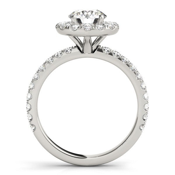 Lab Grown Round Diamond Halo Engagement Ring