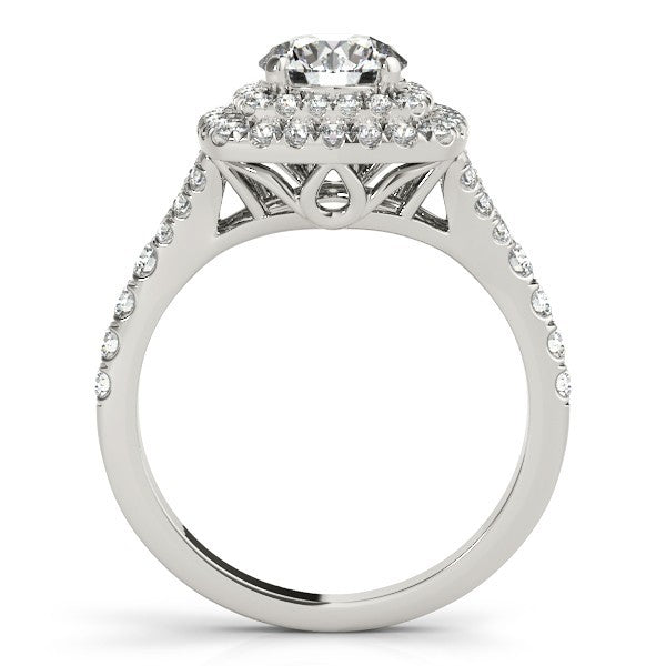 Lab Grown Round Diamond Halo Engagement Ring