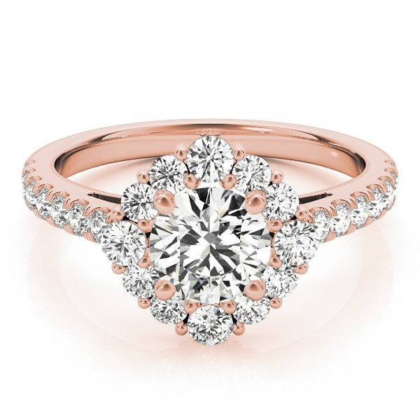 Lab Grown Diamond Halo Engagement Ring 