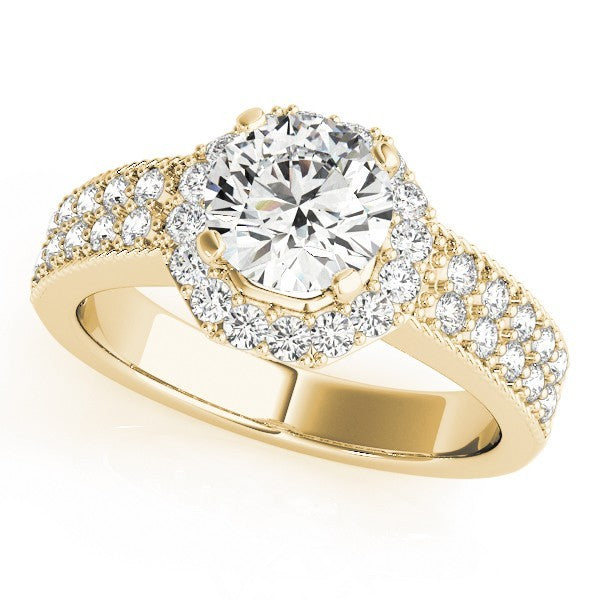 2.00Ct DE/VS Lab Grown Round Cut Diamond Halo Engagement Ring Platinum