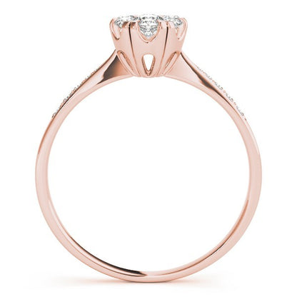 Lab Grown Round Diamond Halo Engagement Ring