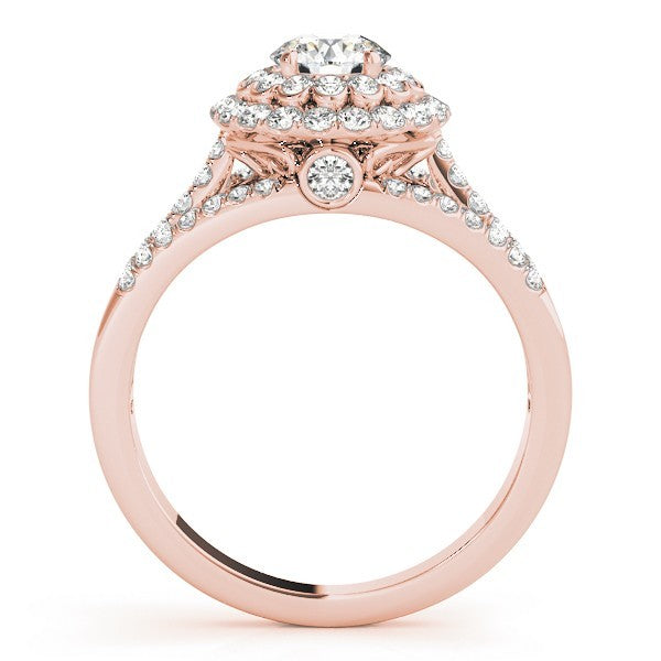 Lab Grown Round Diamond Halo Engagement Ring