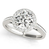 Lab Grown Round Diamond Halo Engagement Ring