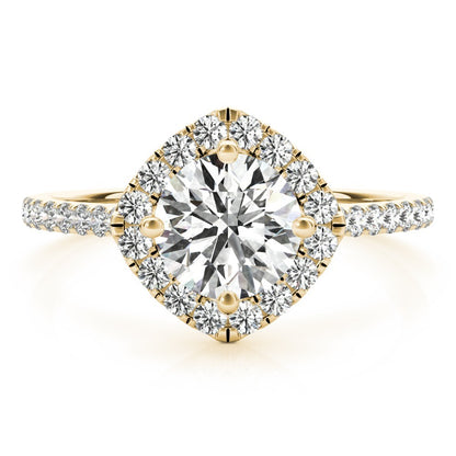Lab-Grown Diamond Halo Engagement Ring in Platinum
