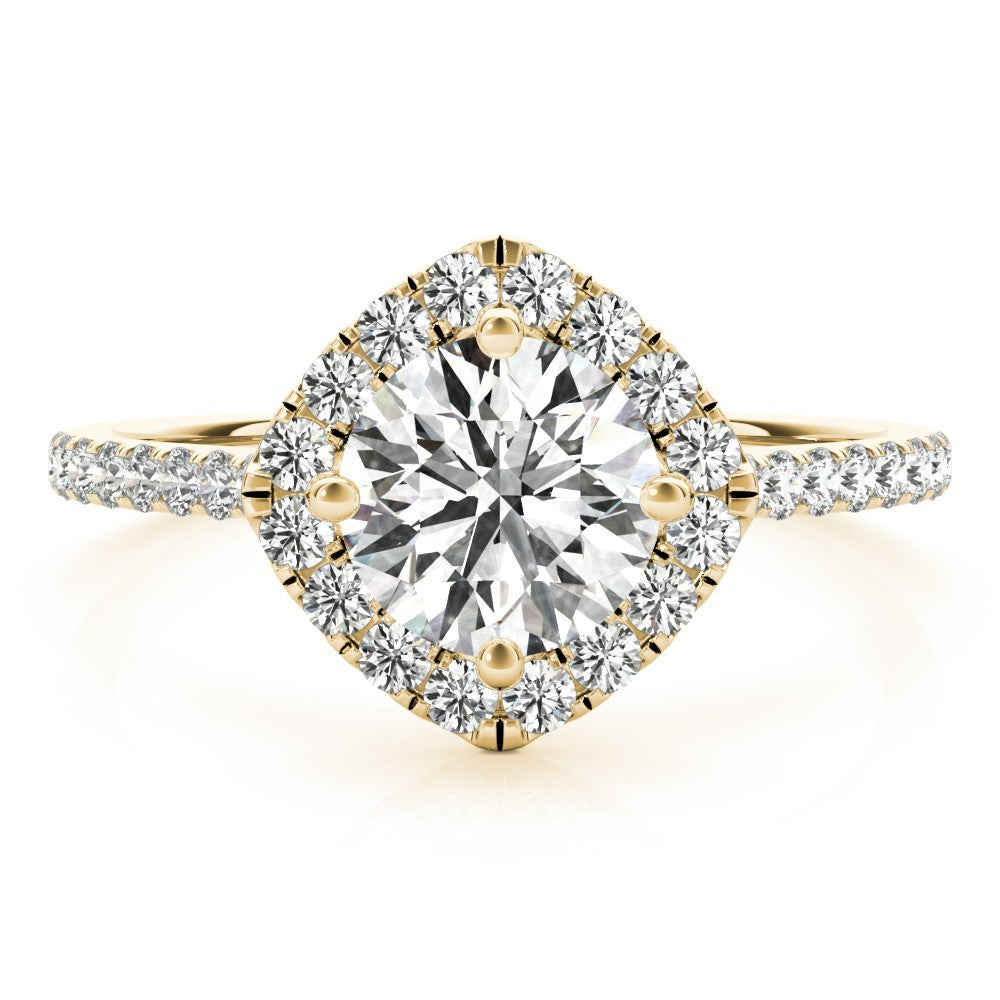 Lab-Grown Diamond Halo Engagement Ring in Platinum