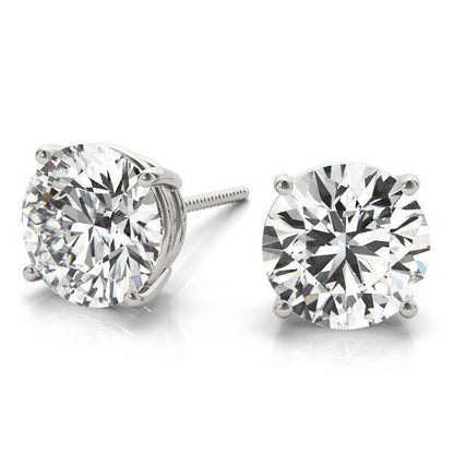 Natural Diamond Stud Earring For Women Uk Hallmarked 0.20CT - 2.00CT
