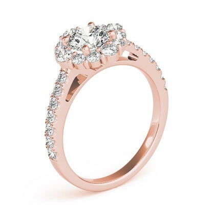 Lab Grown Diamond Halo Engagement Ring 