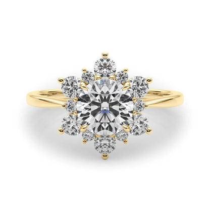 Lab-Grown Diamond Halo Engagement Ring in Platinum