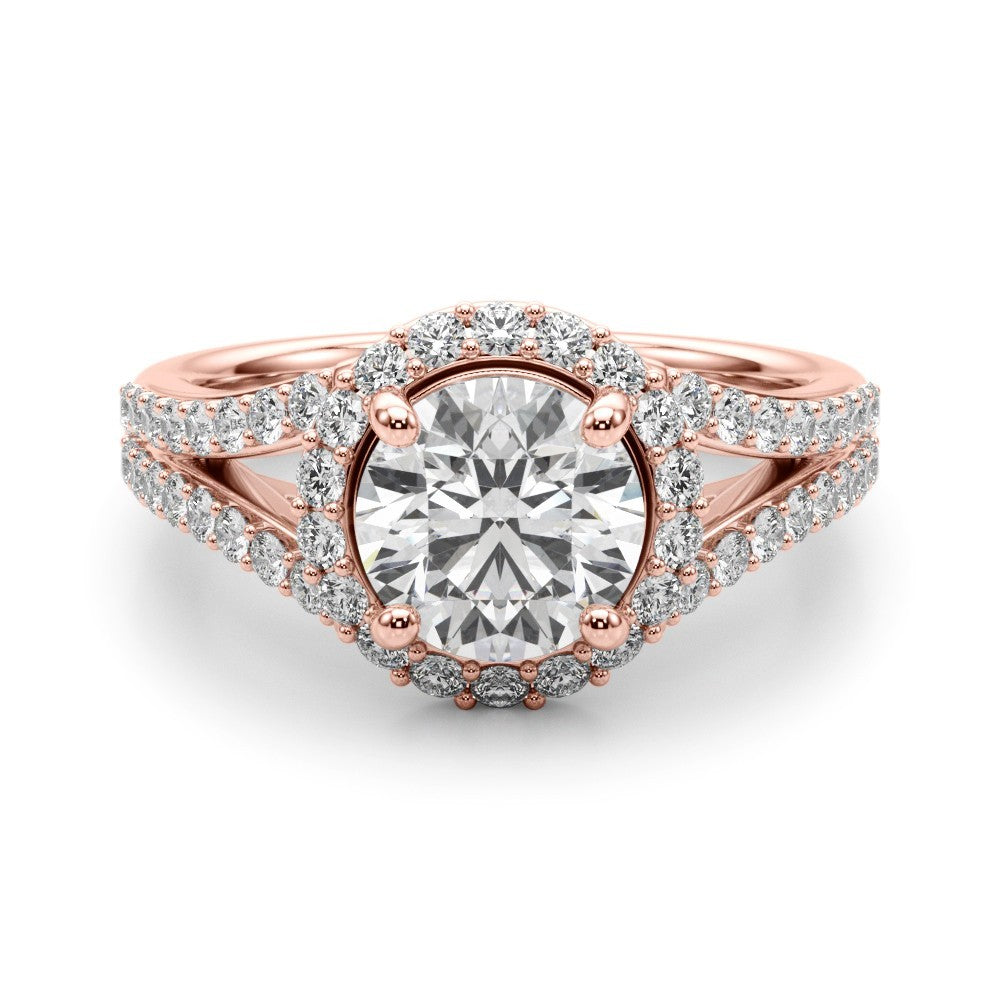 Lab-Grown Diamond Halo Engagement Ring 