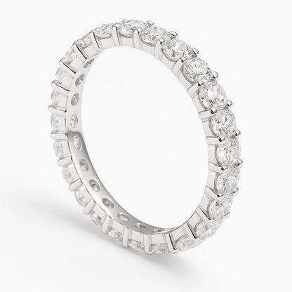 1.05Ct Natural Diamond Eternity Ring White Gold | Claw Set