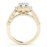 Lab Grown Round Diamond Halo Engagement Ring