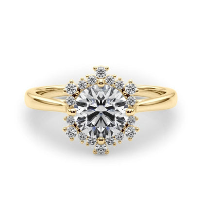 Lab-Grown Diamond Halo Engagement Ring in Platinum