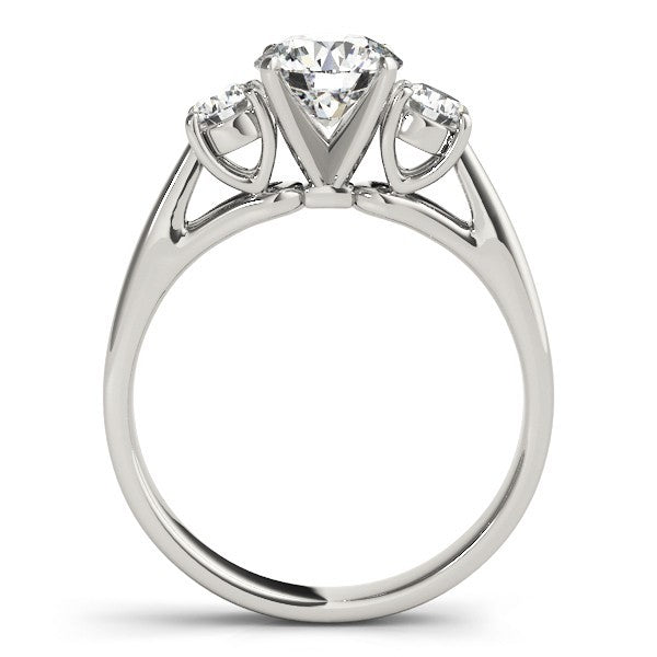 Classic Round Diamond 3 Stone Engagement Ring Platinum Lab Grown