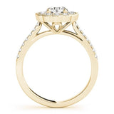 Lab Grown Round Diamond Halo Engagement Ring