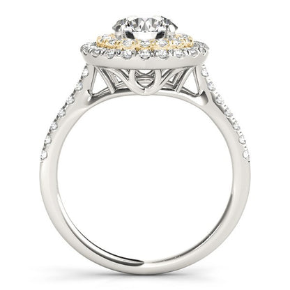 Lab Grown Round Diamond Halo Engagement Ring