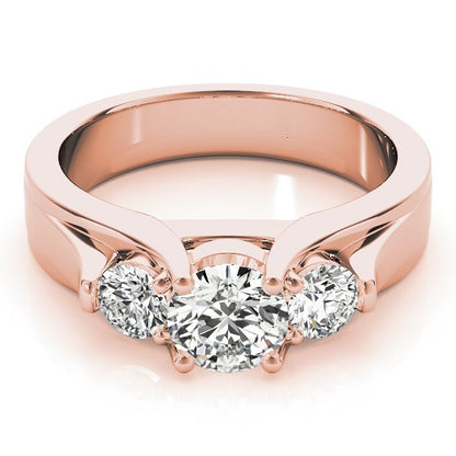 2.00Ct Lab Grown Round Diamond 3 Stone Engagement Ring Platinum