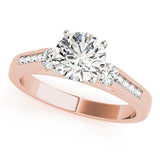 Lab Grown Round Cut Diamond Trilogy Engagement Ring Platinum