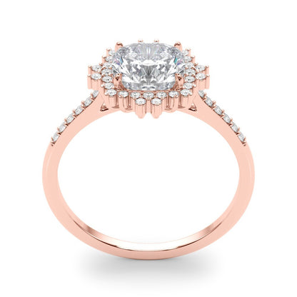 Lab-Grown Diamond Halo Engagement Ring in Platinum UK Hallmarked