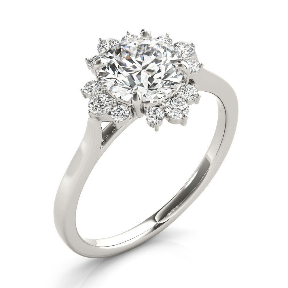 Lab-Grown Diamond Halo Engagement Ring